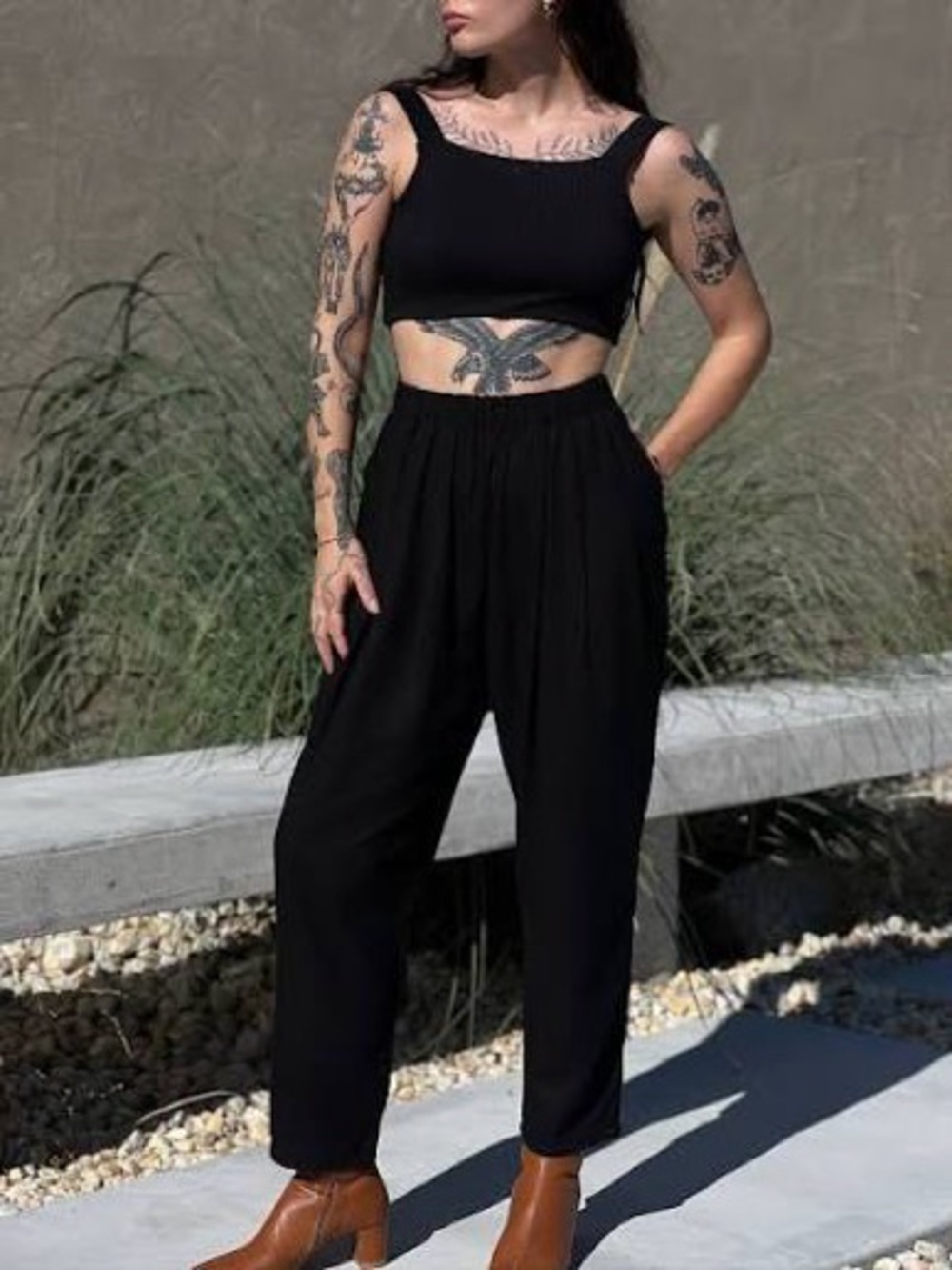 Na Nin Lena Silk Herringbone Pant NWT